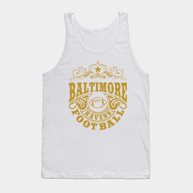 Vintage Retro Baltimore Ravens Football Tank Top by carlesclan